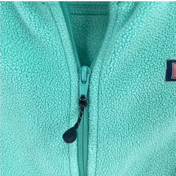 Vineyard Vines Mint Green Fleece Vest Full Zip Front - Sz XS - Picture 6 of 15